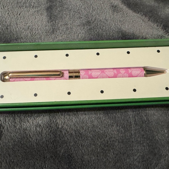 Kate Spade Pink Pen with Gold Accents Gift Box NWT - Picture 1 of 4